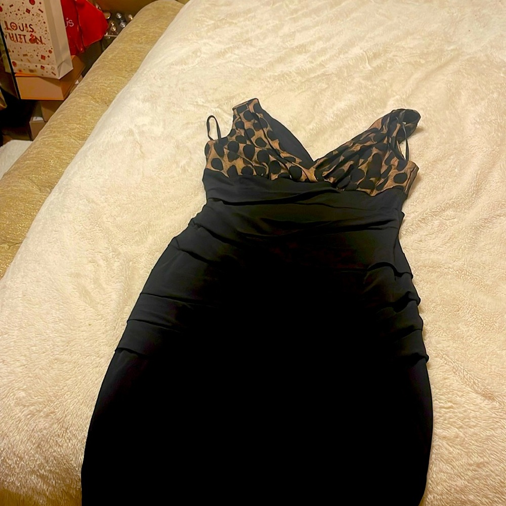 black and gold dress